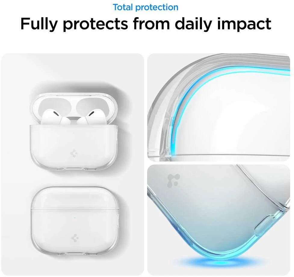 Dėklas „Spigen“ skystųjų kristalų ausinės, krištolo skaidrumo – „AirPods Pro 3“