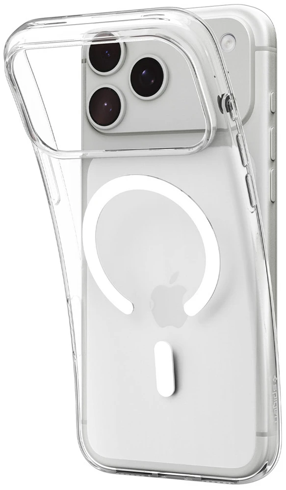 Dėklas Spigen LIQUID CRYSTAL MagSafe iPhone 17 Pro Max / 18 Pro Max SKAIDRUS/Baltas