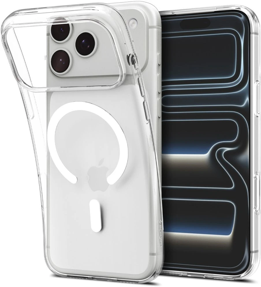 Dėklas Spigen LIQUID CRYSTAL MagSafe iPhone 17 Pro Max / 18 Pro Max SKAIDRUS/Baltas