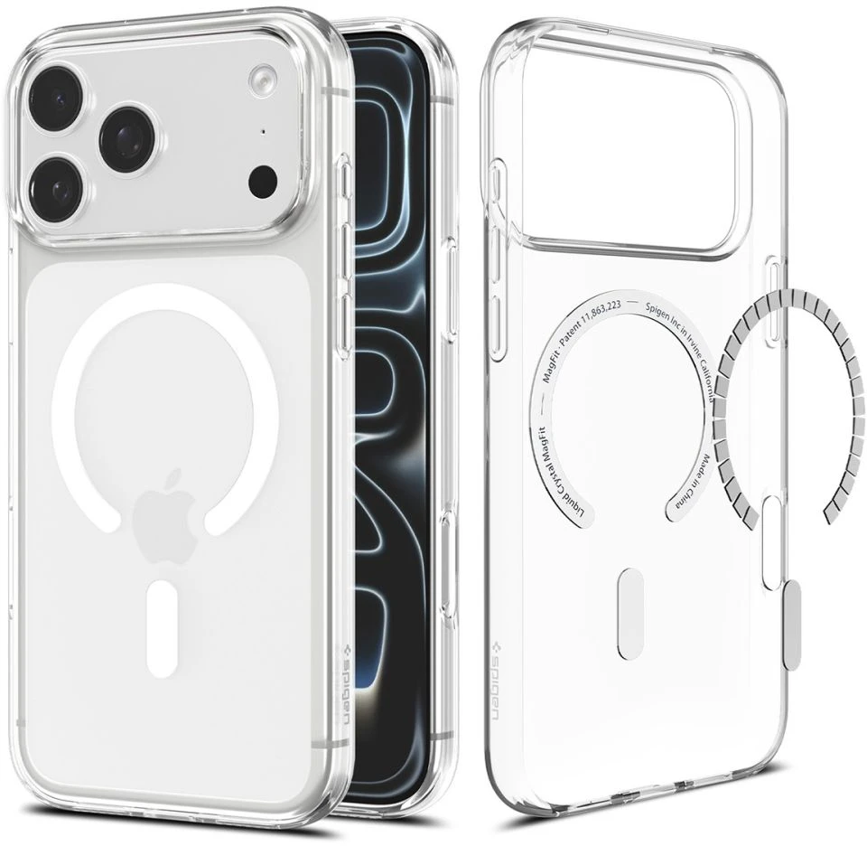Dėklas Spigen LIQUID CRYSTAL MagSafe iPhone 17 Pro Max / 18 Pro Max SKAIDRUS/Baltas