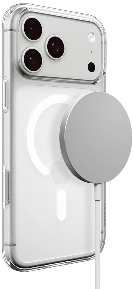 Dėklas Spigen LIQUID CRYSTAL MagSafe iPhone 17 Pro Max / 18 Pro Max SKAIDRUS/Baltas