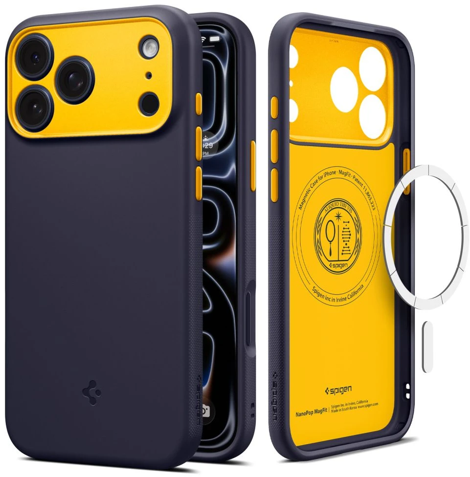 Dėklas Spigen Nano Pop MagSafe iPhone 17 Pro Max / 18 Pro Max mėlyna (BLUEBERRY NAVY)