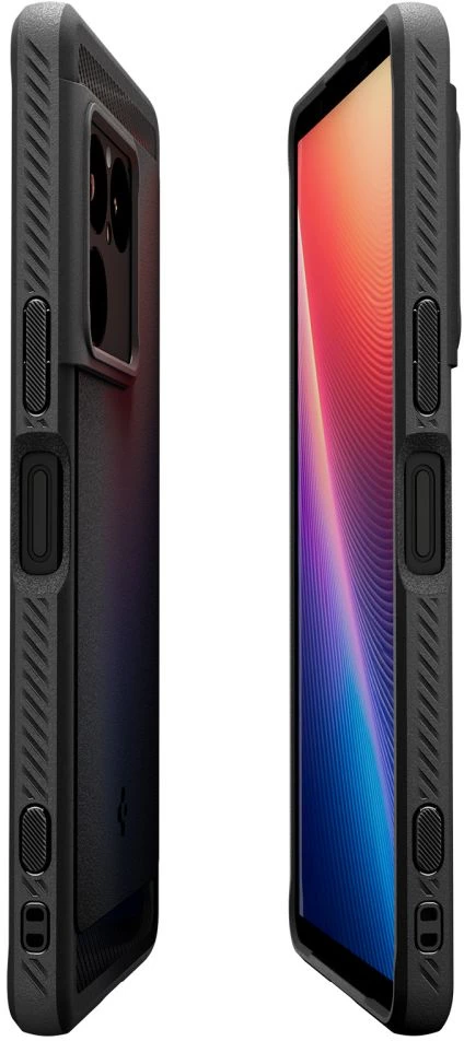 Spigen tvirtas „Rugged Armor“ dėklas, skirtas „Sony Xperia 1 VIII“ - matinis juodas