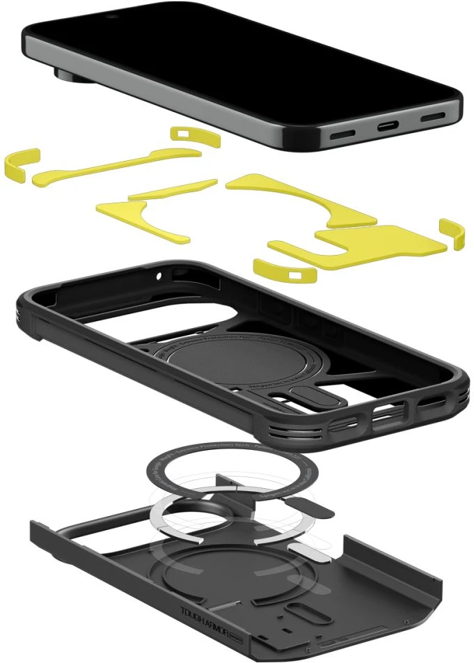 SPIGEN TOUGH ARMOR MAG MAGSAFE DĖKLAS GOOGLE PIXEL 11 PRO Juodas