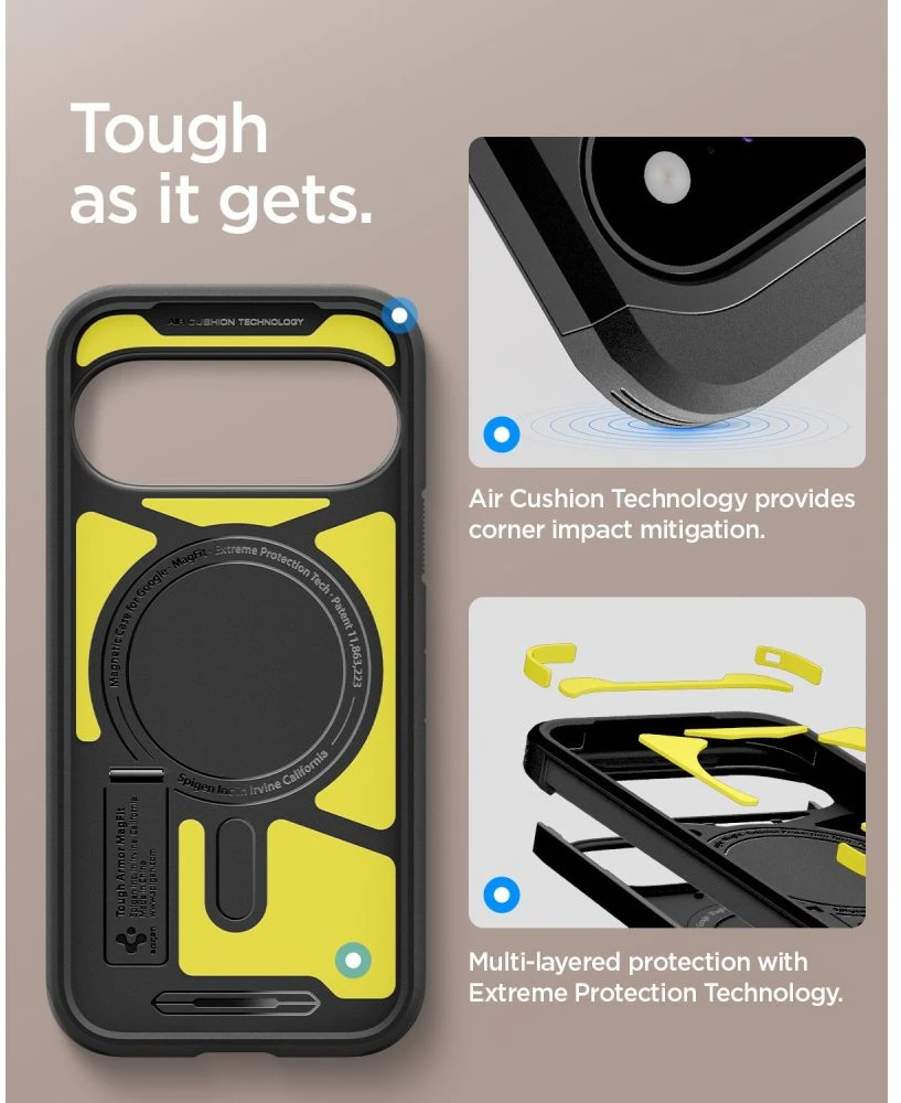 SPIGEN TOUGH ARMOR MAG MAGSAFE DĖKLAS GOOGLE PIXEL 11 Juodas