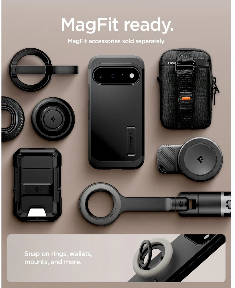 SPIGEN TOUGH ARMOR MAG MAGSAFE DĖKLAS GOOGLE PIXEL 11 Juodas