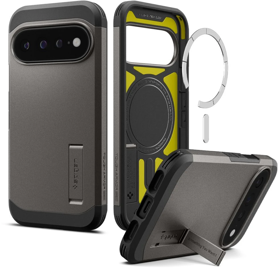 SPIGEN TOUGH ARMOR MAG MAGSAFE DĖKLAS GOOGLE PIXEL 11 PRO XL GUNMETAL