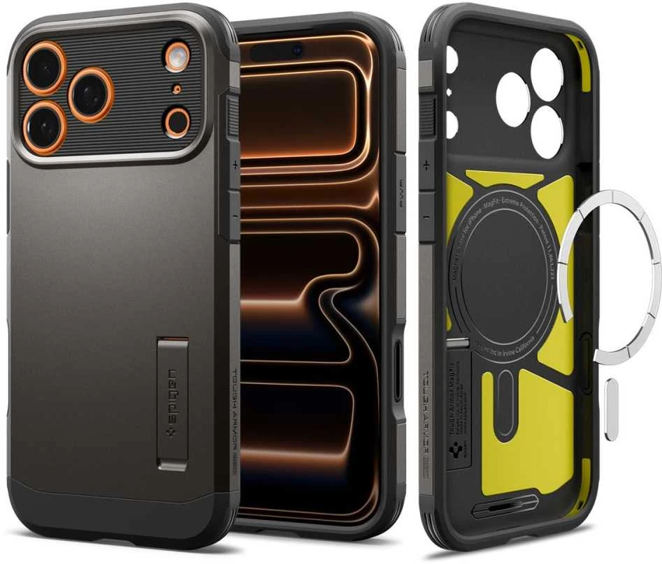 „Spigen Tough Armor T MagSafe“, metalinis dėklas – „iPhone 17 Pro Max“