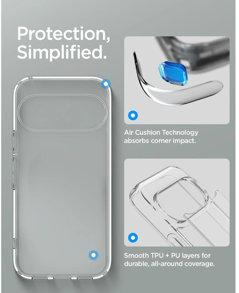 SPIGEN ULTRA HYBRID GOOGLE PIXEL 11 PRO SKAIDRUS DĖKLAS