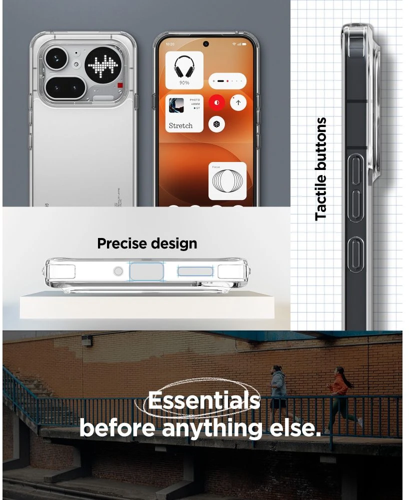 „Spigen Ultra Hybrid“ dėklas, skirtas „Nothing Phone 4A Pro“ – skaidrus