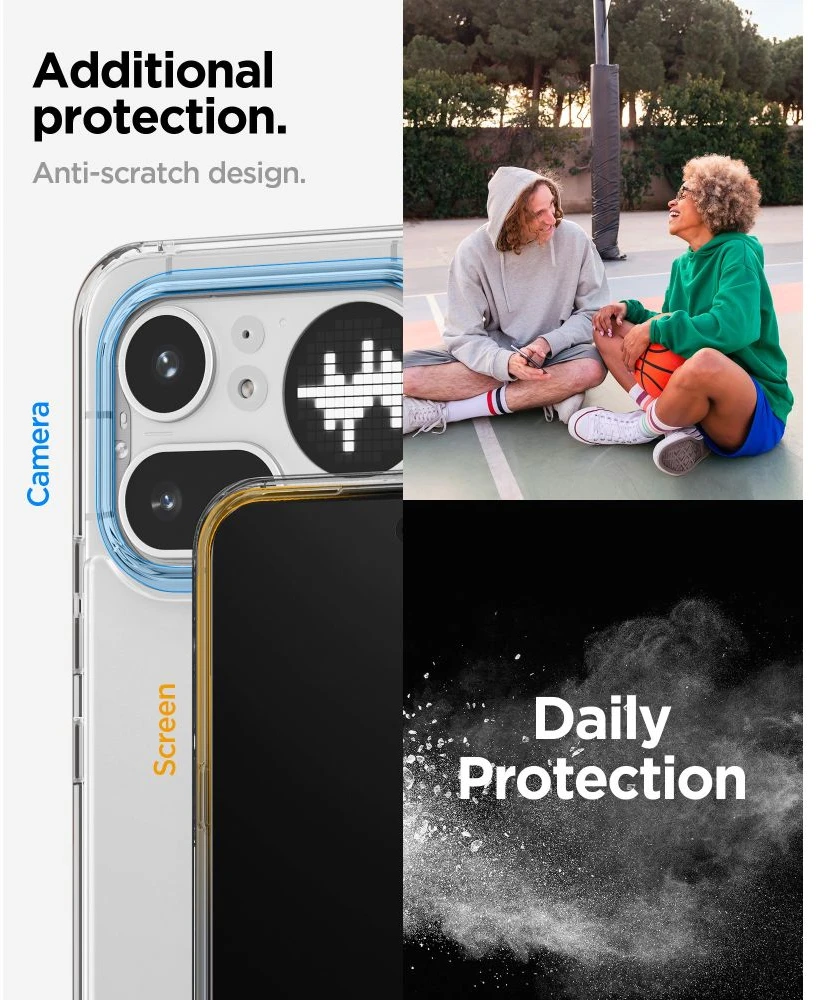 „Spigen Ultra Hybrid“ dėklas, skirtas „Nothing Phone 4A Pro“ – skaidrus