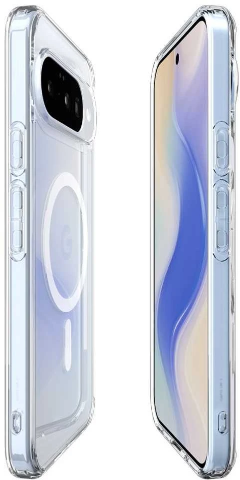 Dėklas Spigen Ultra Hybrid Mag MagSafe Case for Google Pixel 10 / 10 Pro - Clear and Baltas
