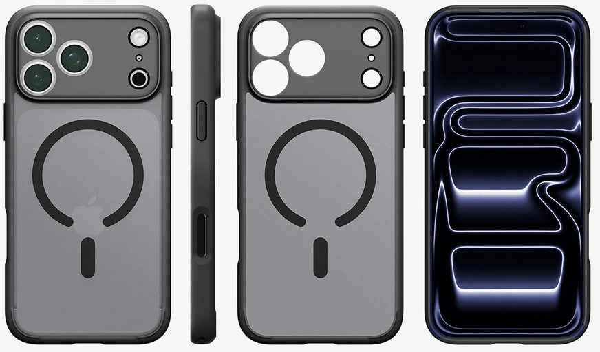 Dėklas Spigen Ultra Hybrid MagSafe iPhone 17 Pro / 18 Pro FROST Juodas