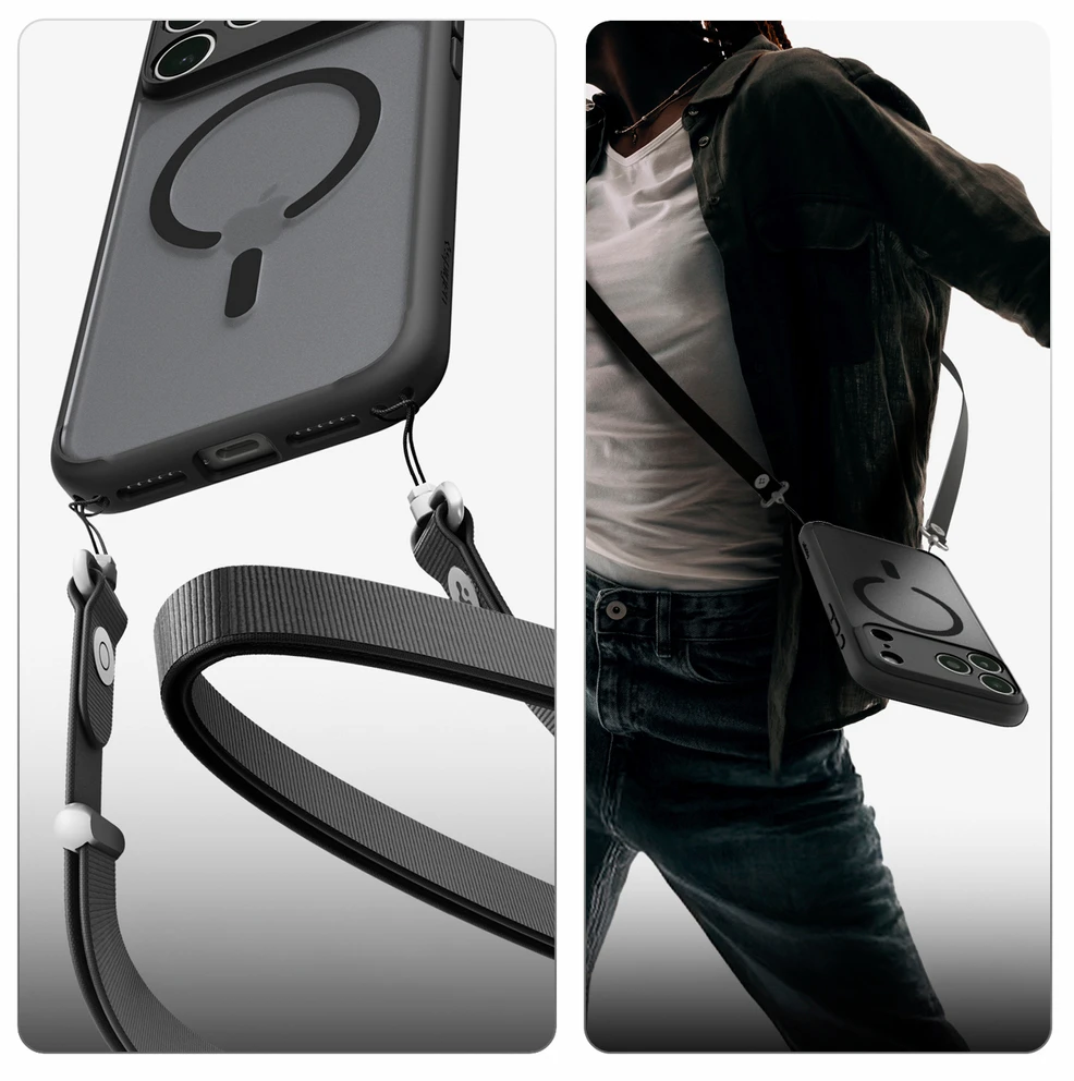 Dėklas Spigen Ultra Hybrid MagSafe iPhone 17 Pro / 18 Pro FROST Juodas