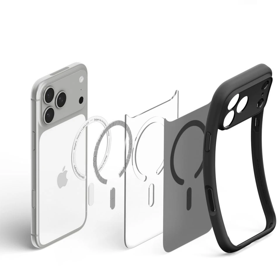 Dėklas Spigen Ultra Hybrid MagSafe iPhone 17 Pro Max / 18 Pro Max FROST Juodas