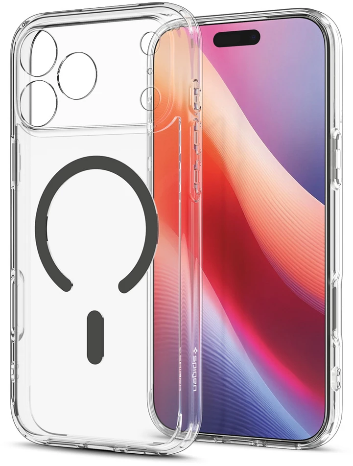 Dėklas Spigen Ultra Hybrid MagSafe iPhone 17 Pro / 18 Pro SKAIDRUS/GRAFITO