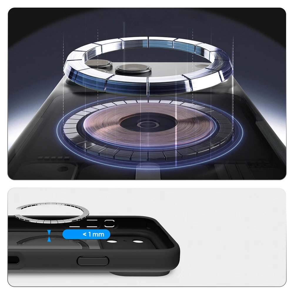 Dėklas Spigen Ultra Hybrid MagSafe iPhone 17 Pro / 18 Pro FROST Juodas