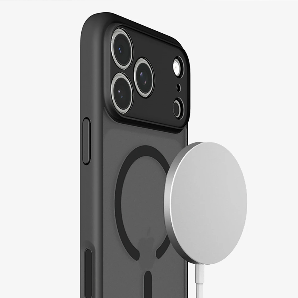 Dėklas Spigen Ultra Hybrid MagSafe iPhone 17 Pro / 18 Pro FROST Juodas