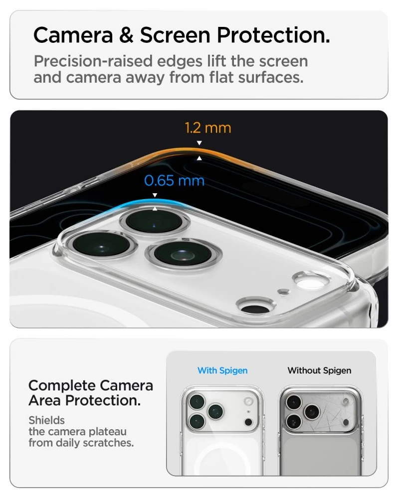 Dėklas Spigen Ultra Hybrid MagSafe iPhone 17 Pro Max / 18 Pro Max matinis baltas