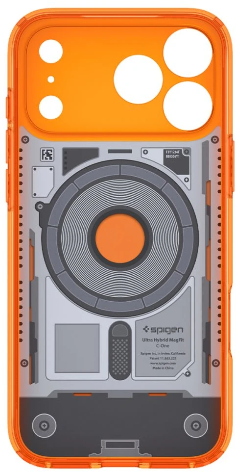 Dėklas Spigen Ultra Hybrid MagSafe iPhone 17 Pro Max / 18 Pro Max C-ONE MANDARINO SPALVOS