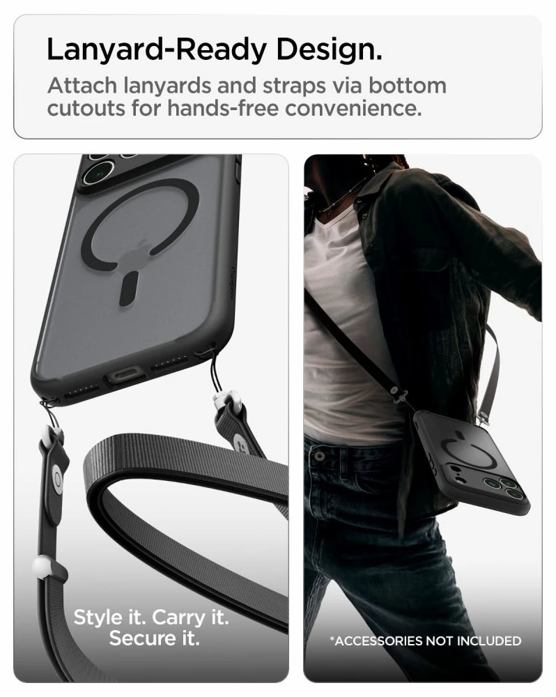 Dėklas Spigen Ultra Hybrid MagSafe iPhone 17 Pro / 18 Pro FROST Juodas