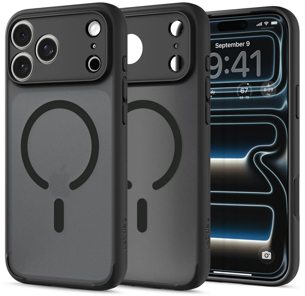 Dėklas Spigen Ultra Hybrid MagSafe iPhone 17 Pro Max / 18 Pro Max FROST Juodas