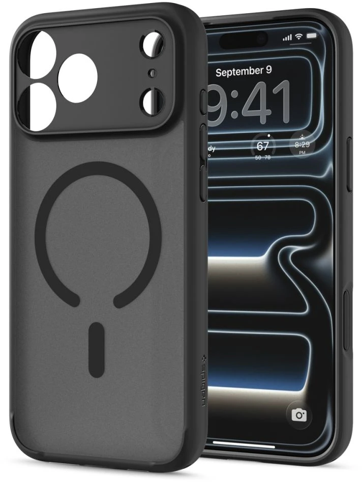 Dėklas Spigen Ultra Hybrid MagSafe iPhone 17 Pro Max / 18 Pro Max FROST Juodas