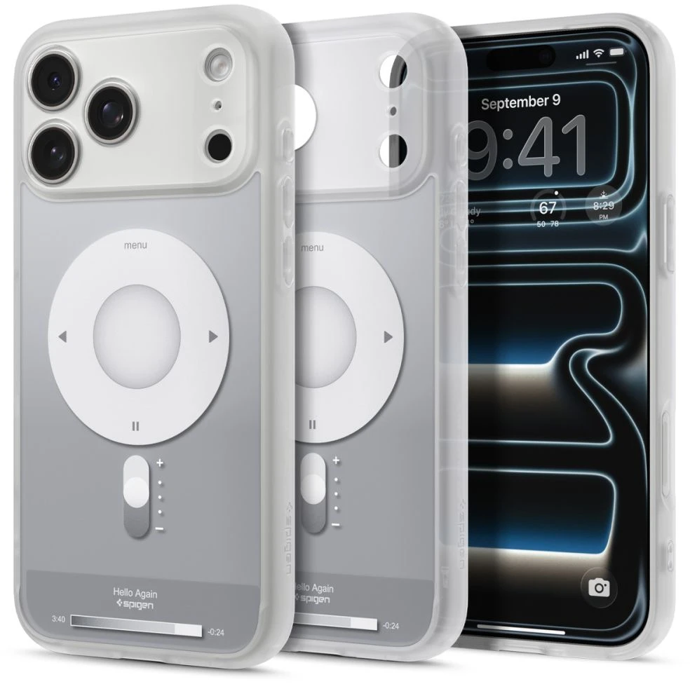 Dėklas Spigen Ultra Hybrid MagSafe iPhone 17 Pro / 18 Pro KLASIKINIS SIDABRINIS