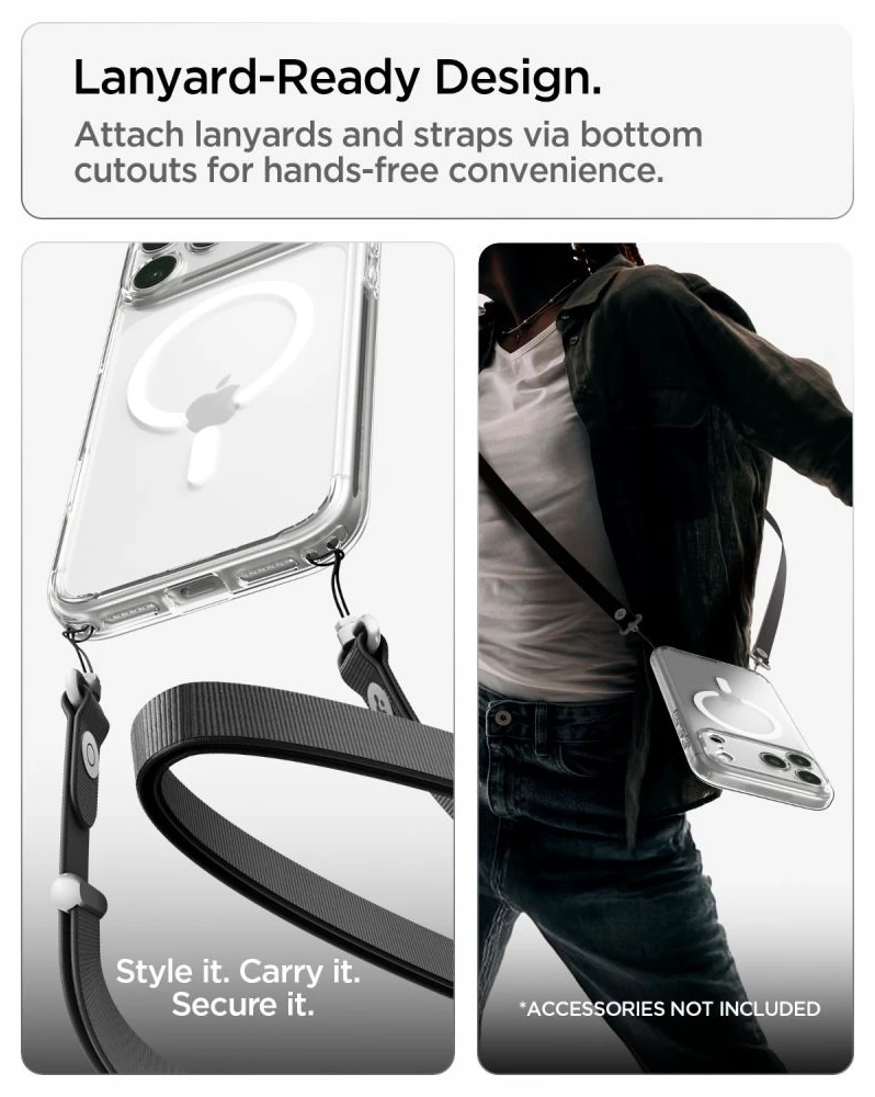 Spigen Ultra Hybrid MagSafe dėklas iPhone 18 Pro Max / 17 Pro Max - permatomas ir baltas