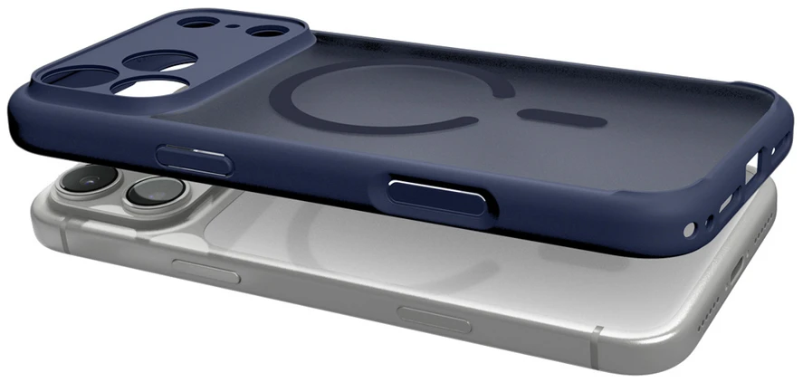 Dėklas Spigen Ultra Hybrid MagSafe iPhone 17 Pro / 18 Pro MATINIS TAMSIAI MĖLYNAS