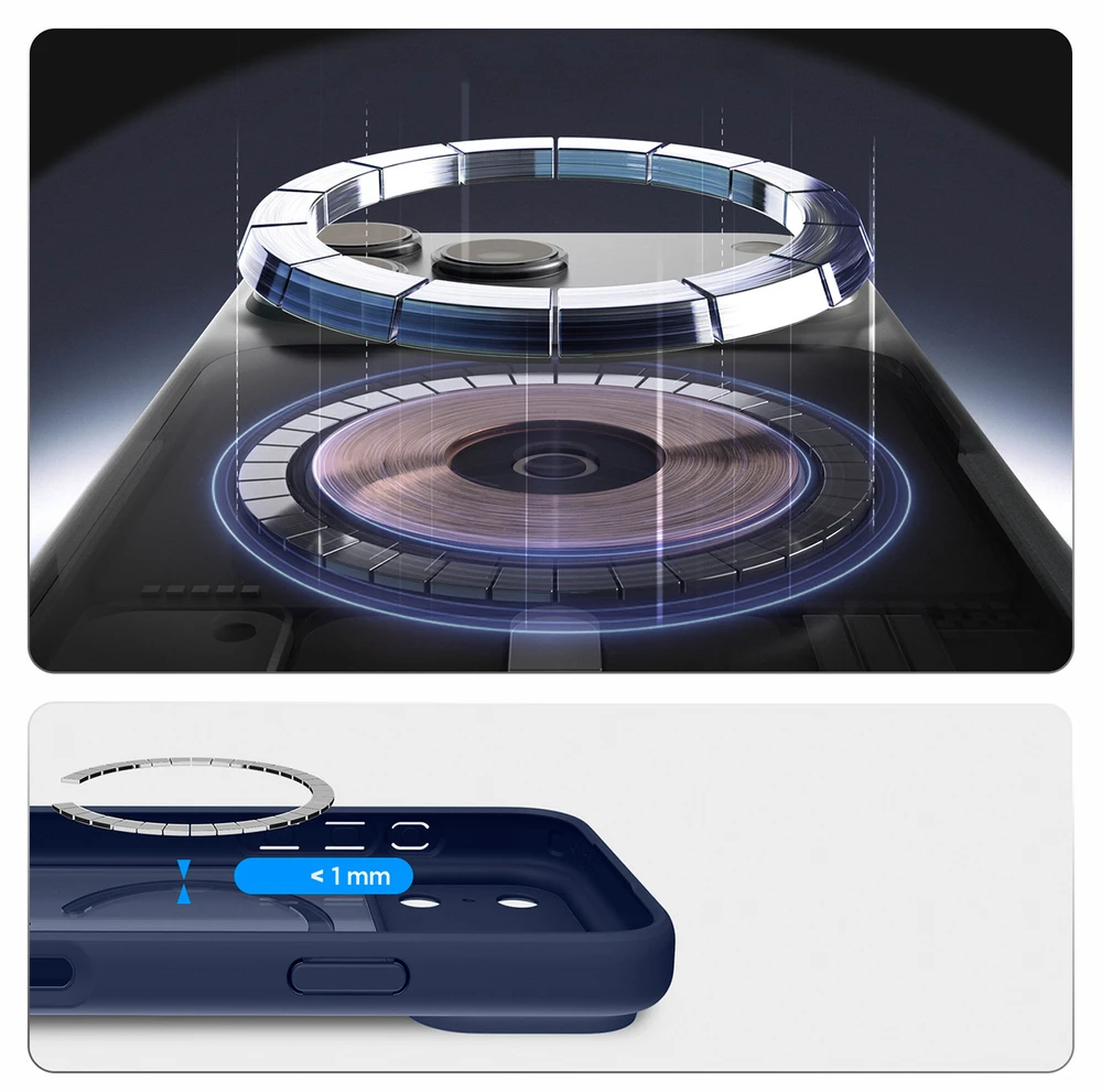 Dėklas Spigen Ultra Hybrid MagSafe iPhone 17 Pro / 18 Pro MATINIS TAMSIAI MĖLYNAS