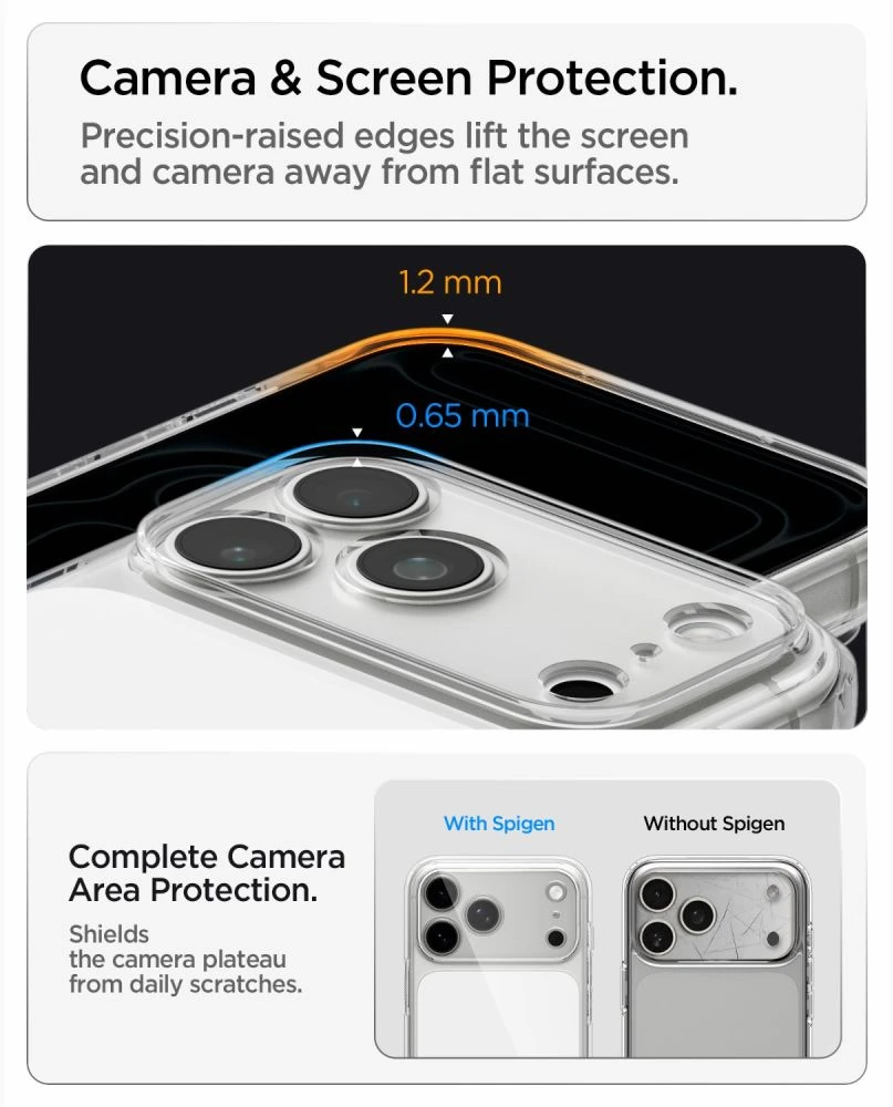 Dėklas Spigen Ultra Hybrid T MagSafe iPhone 17 Pro / 18 Pro BLIZGUS Baltas