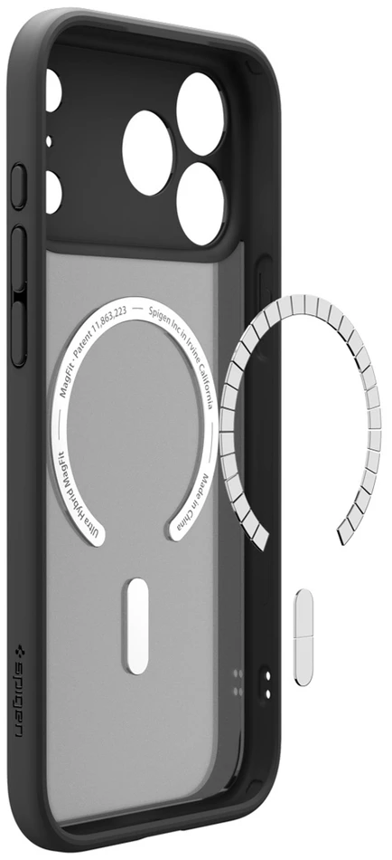 Dėklas Spigen Ultra Hybrid MagSafe iPhone 17 Pro / 18 Pro FROST Juodas