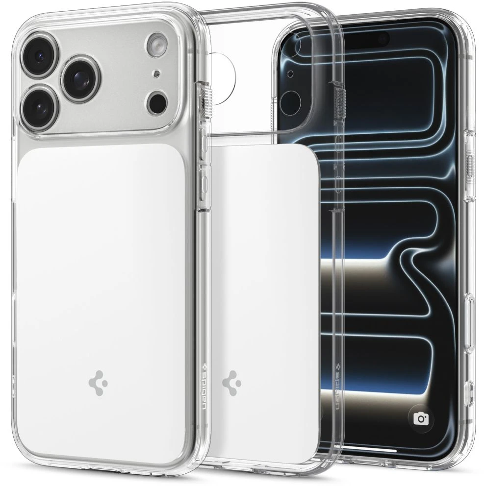 Dėklas Spigen Ultra Hybrid T MagSafe iPhone 17 Pro / 18 Pro BLIZGUS Baltas