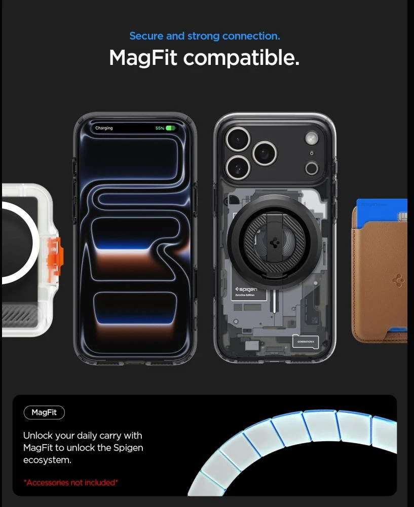 Spigen Ultra Hybrid MagSafe iPhone 17 Pro Max / 18 Pro Max ZERO ONE DĖKLAS juodos spalvos