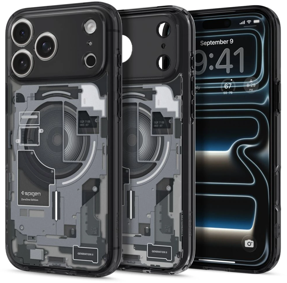 Spigen Ultra Hybrid MagSafe iPhone 17 Pro Max / 18 Pro Max ZERO ONE DĖKLAS juodos spalvos
