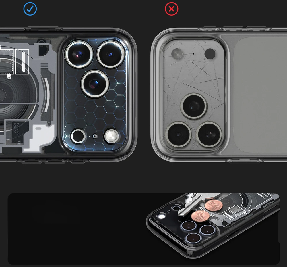 Dėklas Spigen Ultra Hybrid MagSafe iPhone 17 Pro / 18 Pro ZERO ONE juodos spalvos