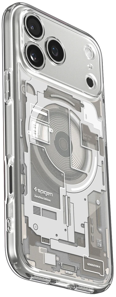 Dėklas Spigen Ultra Hybrid MagSafe iPhone 17 Pro / 18 Pro ZERO ONE NATŪRALUS TITANAS