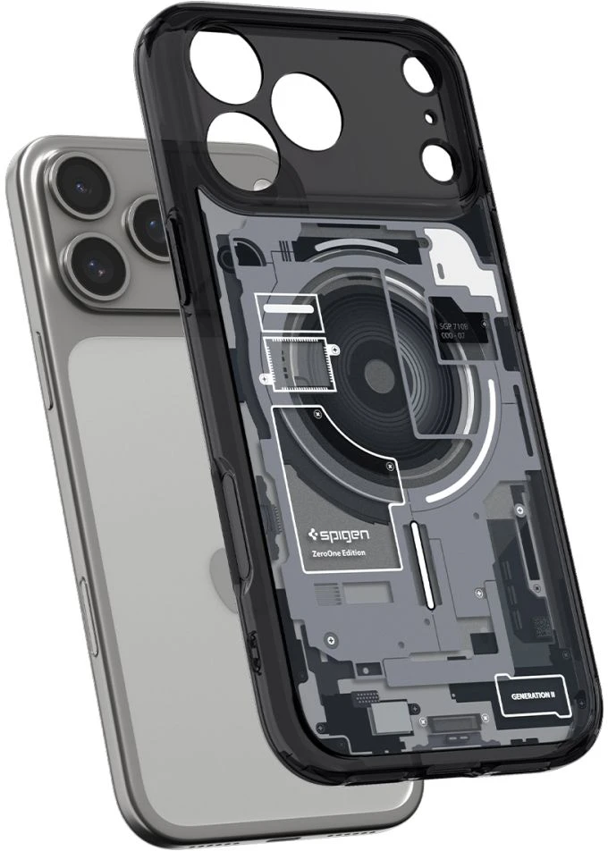 Spigen Ultra Hybrid MagSafe iPhone 17 Pro Max / 18 Pro Max ZERO ONE DĖKLAS juodos spalvos
