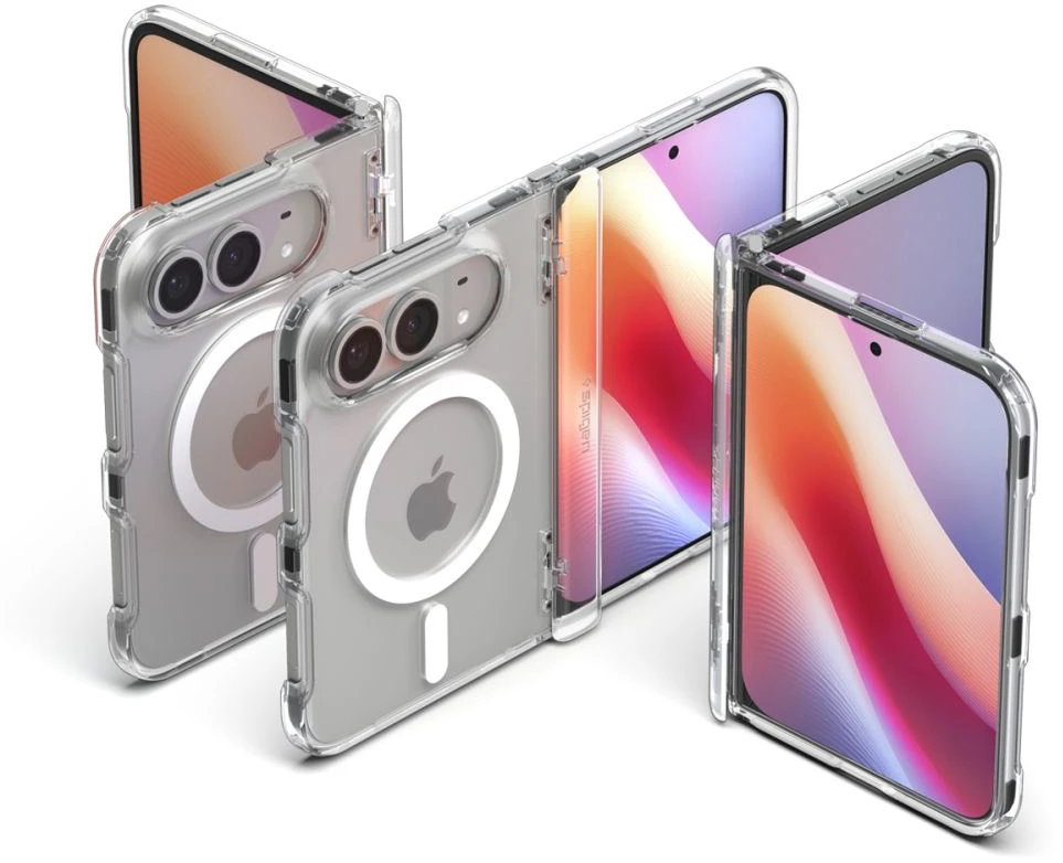 Spigen ULTRA HYBRID PRO MagSafe iPhone DĖKLAS SKAIDRUS/Baltas