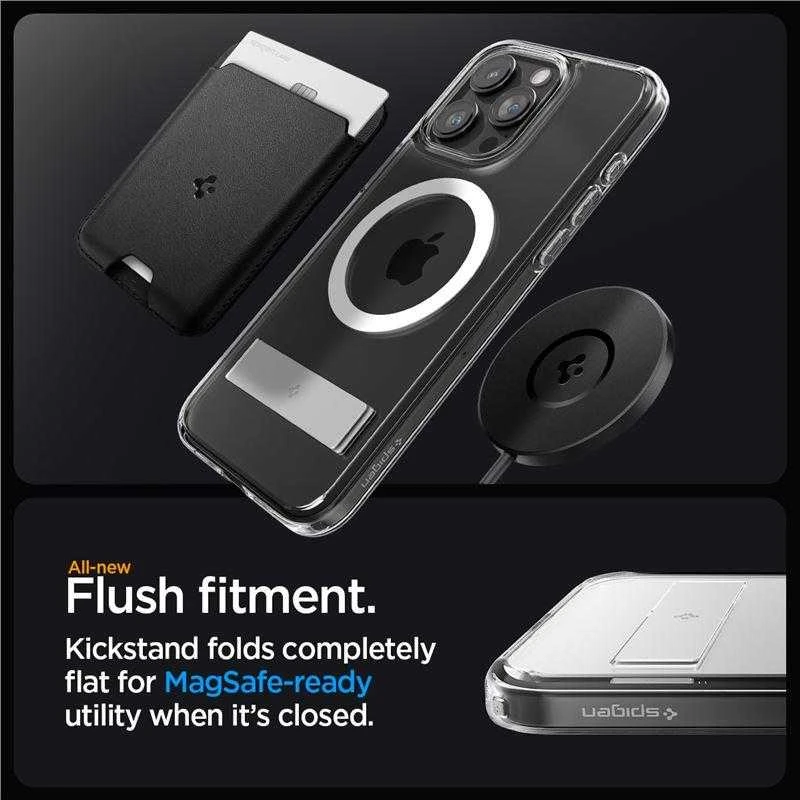 Spigen Ultra Hybrid S (MagFit) dėklas skirtas Apple iPhone 15 Pro, spalva - Crystal Clear