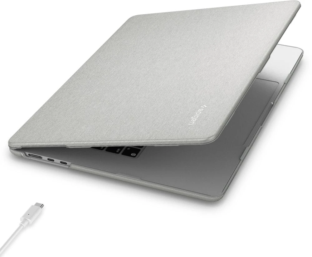 SPIGEN URBAN FIT MACBOOK AIR 13 M2-M5 2023-2026 DĖKLAS HEATHER Pilkas