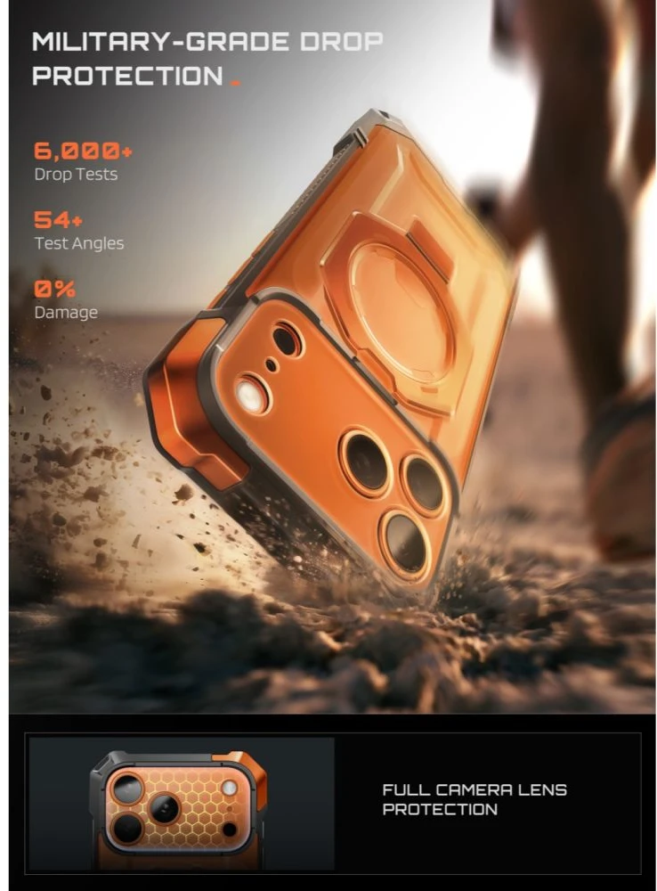 Dėklas SupCase UB GRIP MAG MagSafe iPhone 17 Pro / 18 Pro KORALINIS
