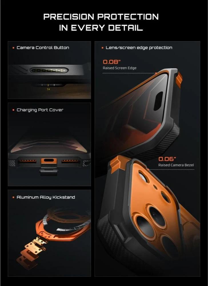 Dėklas SupCase UB GRIP MAG MagSafe iPhone 17 Pro / 18 Pro KORALINIS