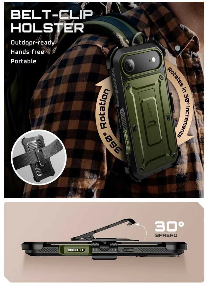 Supcase UB Pro dėklas skirtas Apple iPhone 17 Air – žalios spalvos