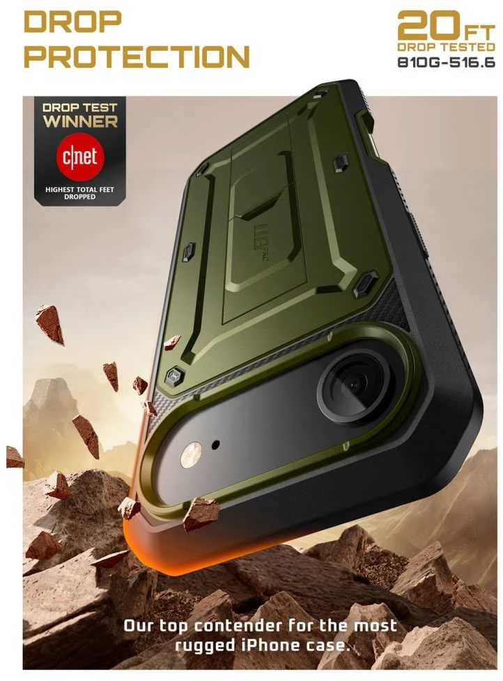 Supcase UB Pro dėklas skirtas Apple iPhone 17 Air – žalios spalvos