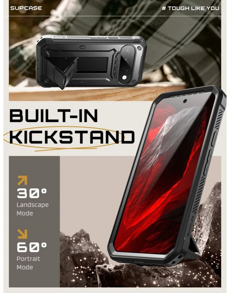 Dėklas SupCase UNICORN BEETLE Pro GOOGLE PIXEL 11 Pro Juodas