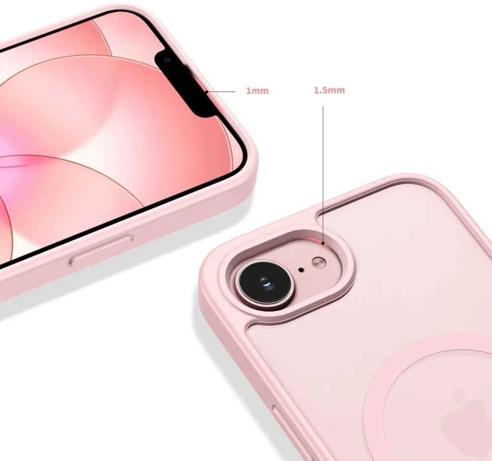 „Tech-Protect BasicMag MagSafe“ dėklas, skirtas „iPhone 16e / 17e“ – matinis, rausvas