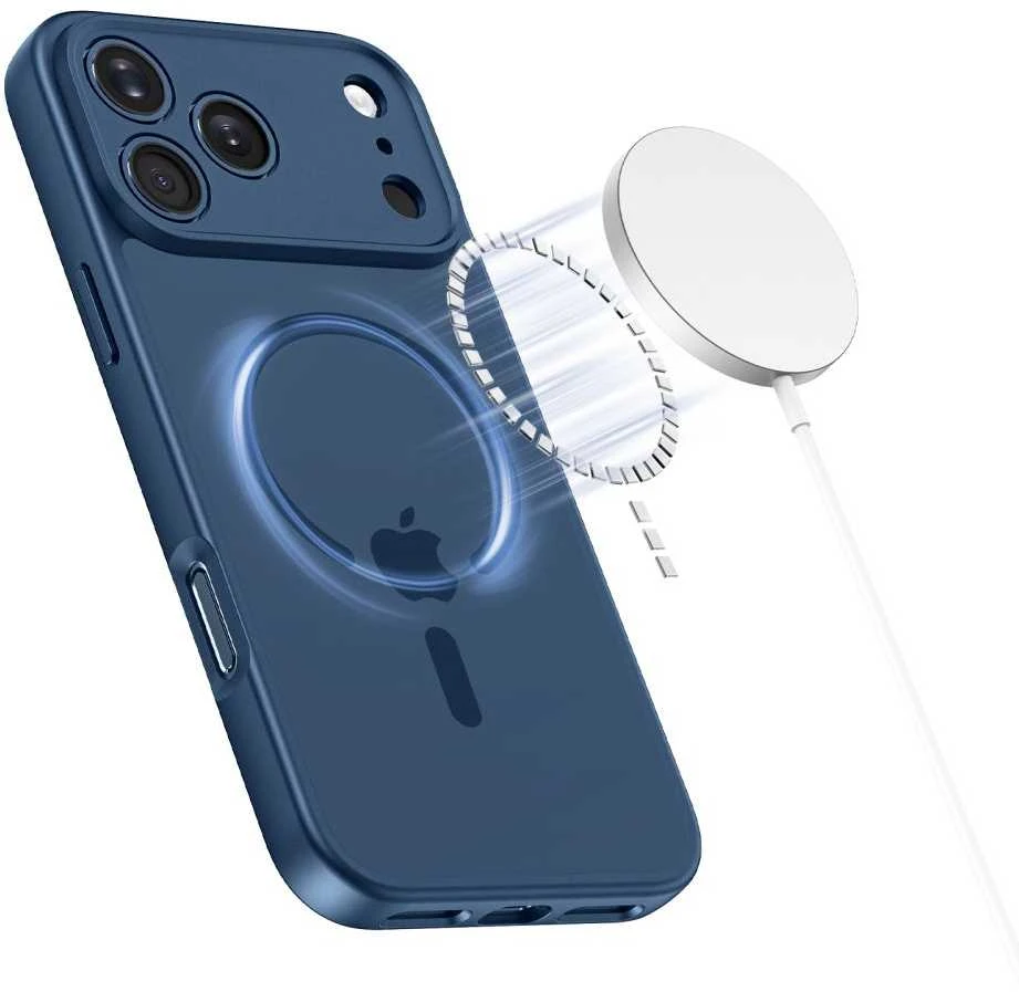 „Tech-Protect BasicMag MagSafe“ dėklas, skirtas „iPhone 17 Pro Max“ – tamsiai mėlynas Mėlyna