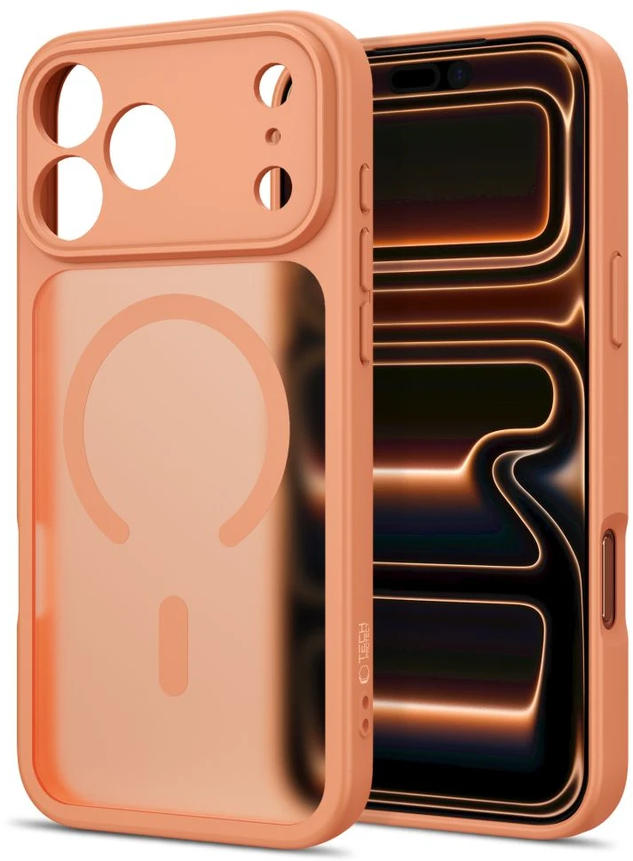 Tech-Protect BasicMag MagSafe dėklas, skirtas iPhone 17 Pro Max / 18 Pro Max – matinė oranžinė